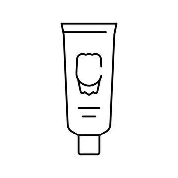 Toothpaste tube line icon vector illustration Stockillustratie