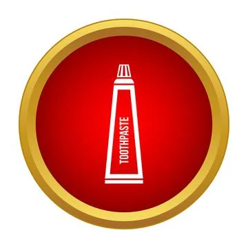 Toothpaste tube in a modern flat style icon design Stock Illustration