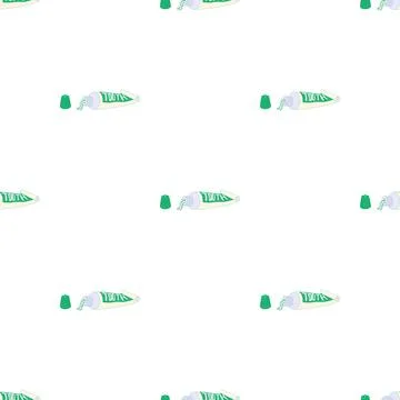 Toothpaste in a tube pattern seamless vector Stock Illustration