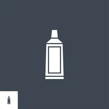 Toothpaste Tube related vector glyph icon. Stock Illustration