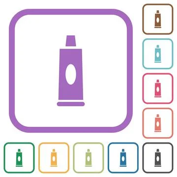 Toothpaste tube simple icons Stock Illustration