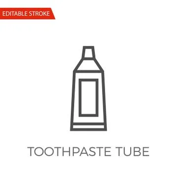 Toothpaste Tube Vector Icon Illustrazione stock
