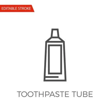 Toothpaste Tube Vector Icon Stock Illustration