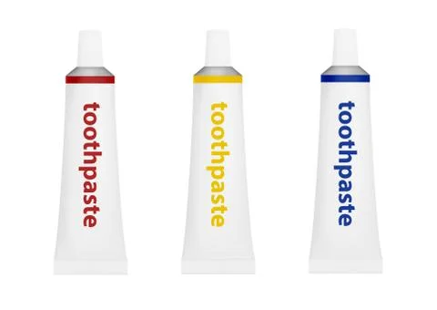 Toothpaste in vector on white background. Stock Illustration