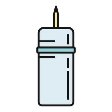 Toothpick dispenser container flat color icon design Ilustración de archivo