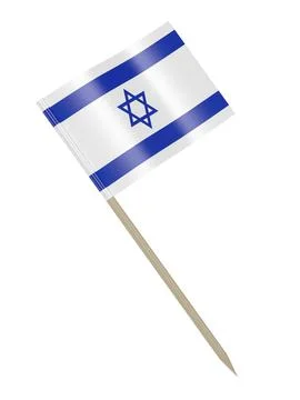 Toothpick with the flag of Israel Stock Illustration