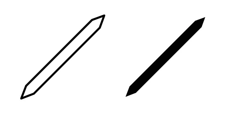 Toothpick icon linear versions pack on white background Illustrazione stock