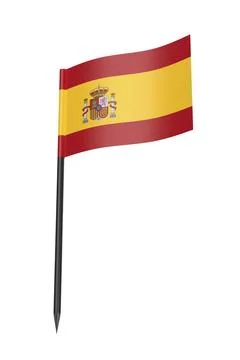 Toothpick with Spainish flag Stock Illustration
