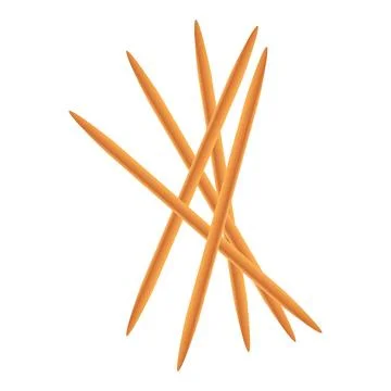 Toothpick stack icon, cartoon style Stock Illustration