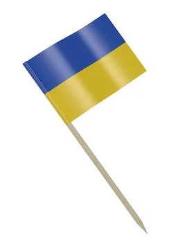 Toothpick with Ukrainian flag Stock Illustration