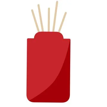 Toothpicks in a box Stock Illustration
