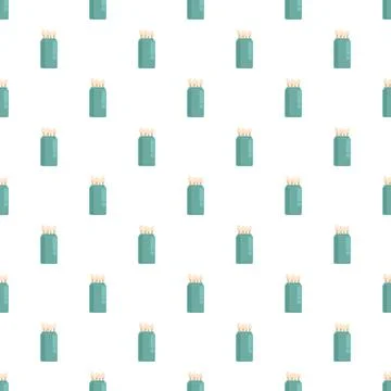 Toothpicks in container creating a cleaning pattern Stock Illustration