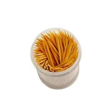 Toothpicks in container Stock Photos