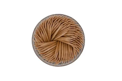 Toothpicks in glass Stock Photos