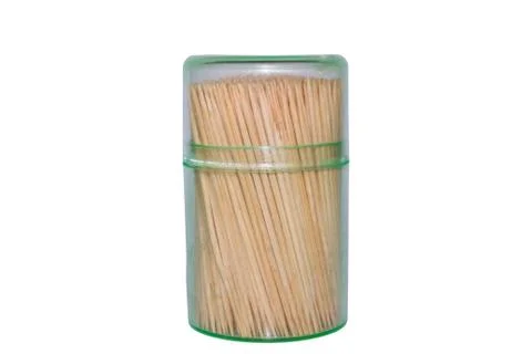 Toothpicks on isolated white background Stock Photos
