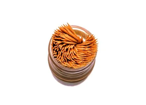 Toothpicks on a white background Stock Photos