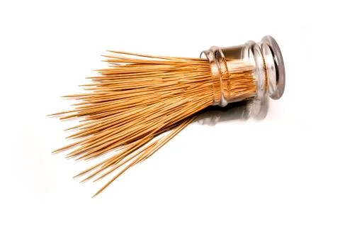 Toothpicks on a white background Stock Photos