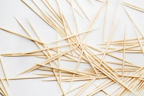 Toothpicks on a white background Stock Photos