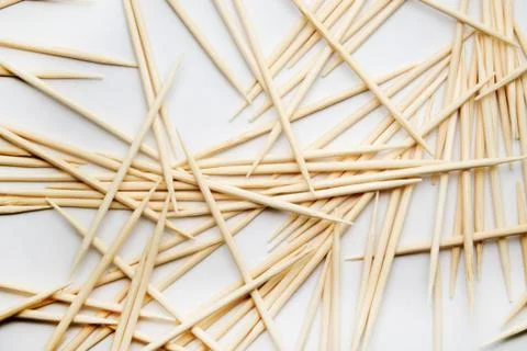 Toothpicks on a white background Stock Photos