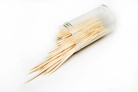 Toothpicks on a white background Stock Photos