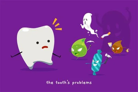 The tooth's Problem. Isolated Vector Illustration Stock Illustration