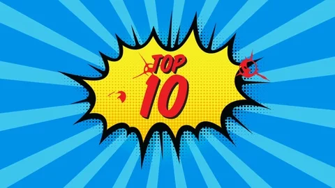 TOP 10 countdown Stock Footage 93127085