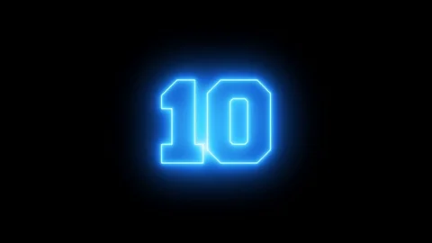 Top 10 Countdown Numbers Animation | Stock Video | Pond5