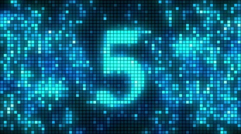 Top 10 counter with pixel waves Stock Footage 65966420
