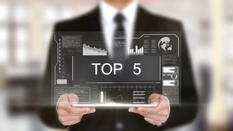 Top 10, Hologram Futuristic Interface, Augmented Virtual Reality Stock Footage