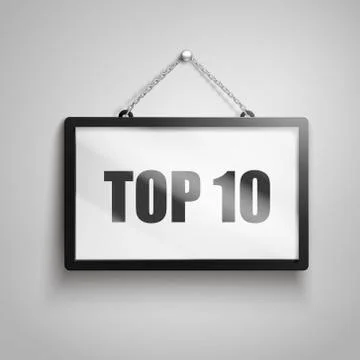 Top 10 text sign Stock-Illustration