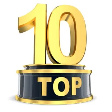 Top 10 of the year (done in 3d) 스톡 일러스트