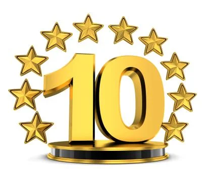 Top 10 of the year (done in 3d) Stock Illustration