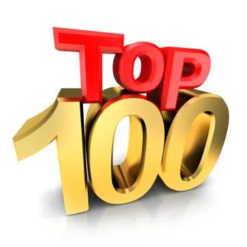 Top 100 of the year (done in 3d) Stock Illustration
