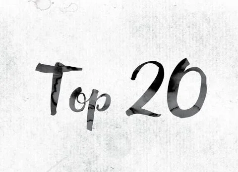 Top 20 Concept Painted in Ink Stock Illustration