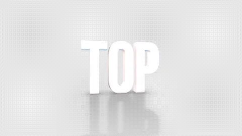Top 3D Text spinning on an orange background. Looped video.4K Видео 276681549