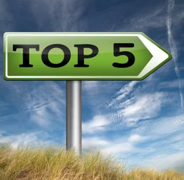 Top 5 charts Stock Illustration