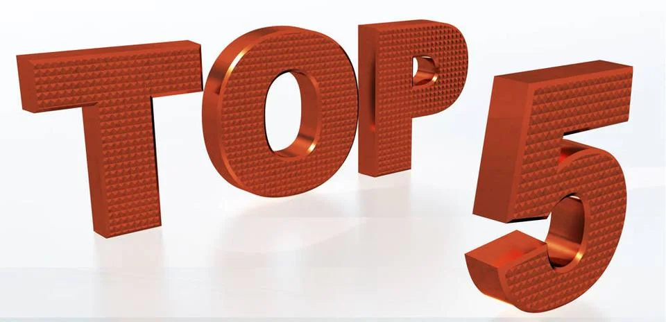 Top 5 Computer generated image with text TOP 5 Copyright: xZoonar.com/Mile... Foto stock