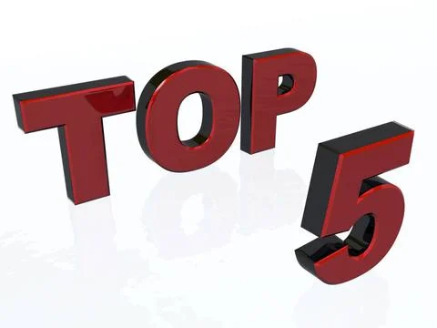Top 5 Computer generated image with text TOP 5 Copyright: xZoonar.com/Mile... Foto stock