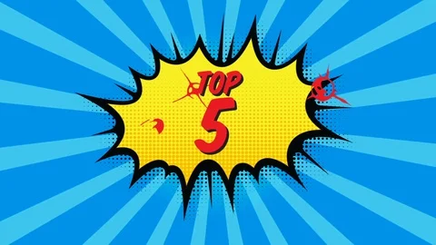 TOP 5 Countdown Stock Footage 93135439