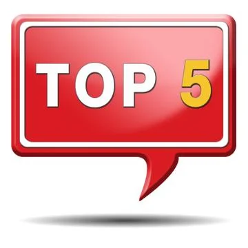 Top 5 icon Stock Illustration