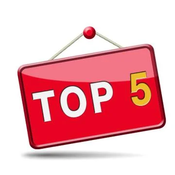 Top 5 icon Stock Illustration