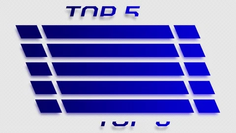 Top 5 Leaderboard Table Animation with Blank Rows Video stock 336221648