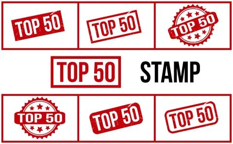 Top 50 Rubber Stamp Set Vector Stock Illustration