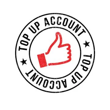 Top Up Account rubber stamp 스톡 일러스트