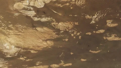 Top aerial shot of Dasht-e Lut Desert in Kerman. Iran Stock Footage 281725945