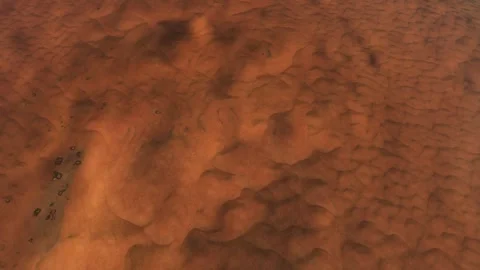 Top aerial view at sunset of the Erg Chebbi dunes in Sahara Desert. Morocco Stock Footage 273140380