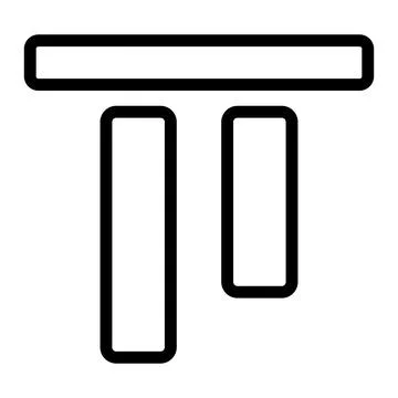 Top alignment Vector Icon Design Illustration Illustrazione stock