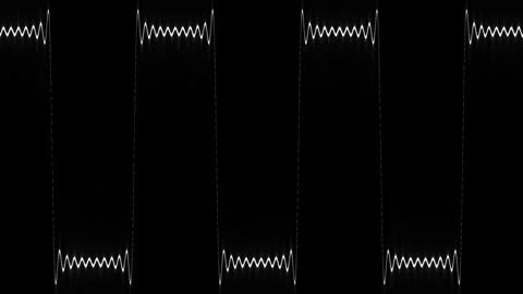 Top and Bottom Compression Wave Single Signal Bursts Mask Stock Footage 143930813