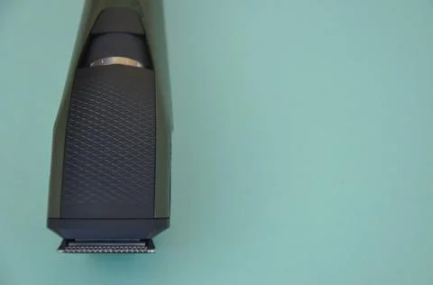 Top angle of front view of beard trimmer without attached comb Stock Photos