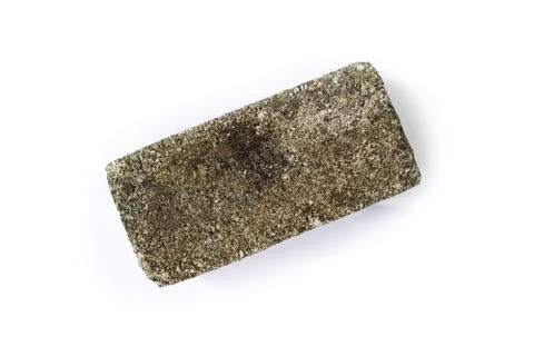 Top angle of grey brick isolated on white background Stock Photos